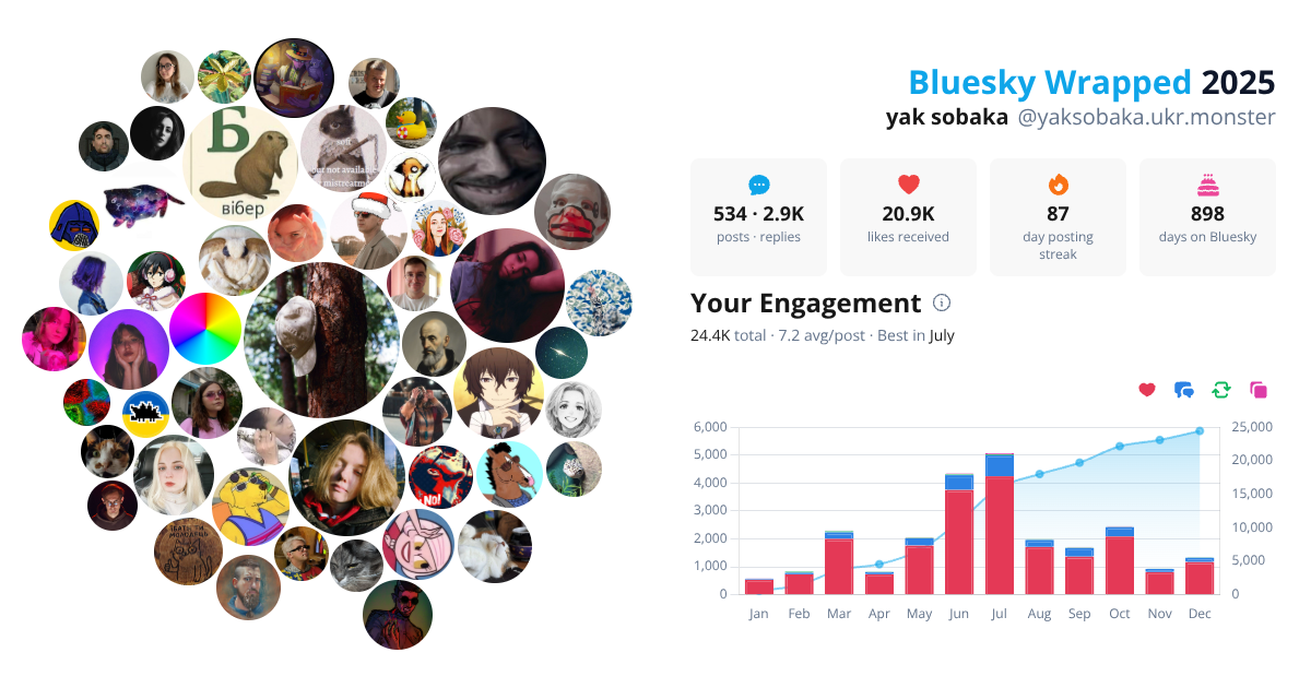 Your Bluesky Wrapped 2025 preview