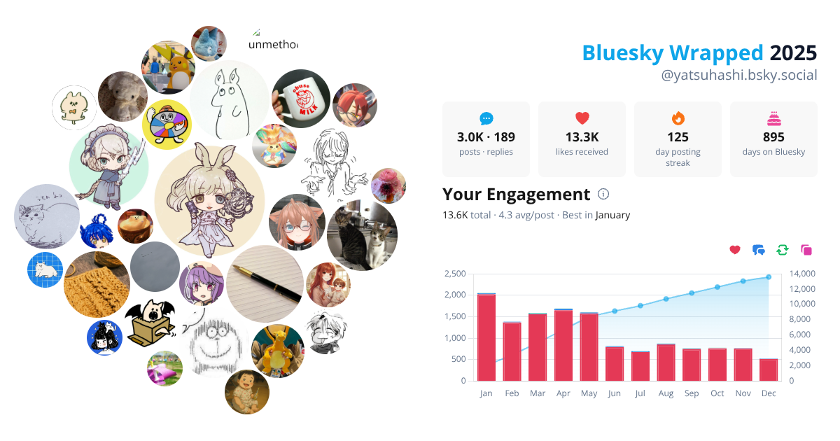 Your Bluesky Wrapped 2025 preview