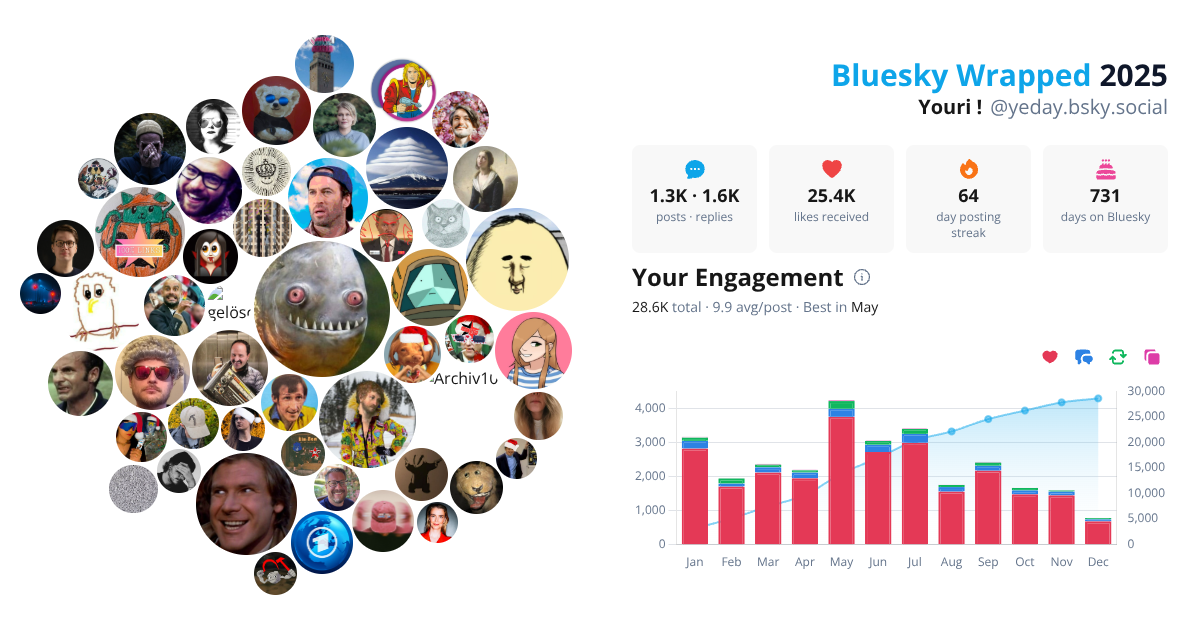 Your Bluesky Wrapped 2025 preview