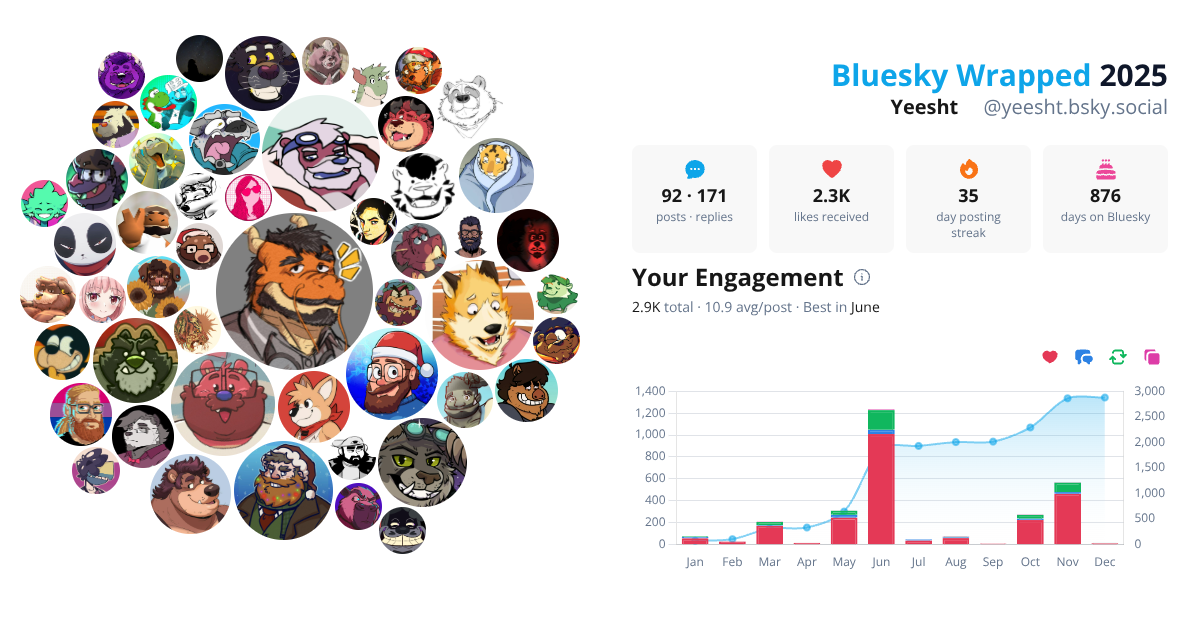 Your Bluesky Wrapped 2025 preview