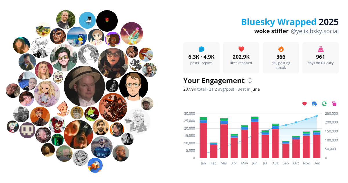 Your Bluesky Wrapped 2025 preview