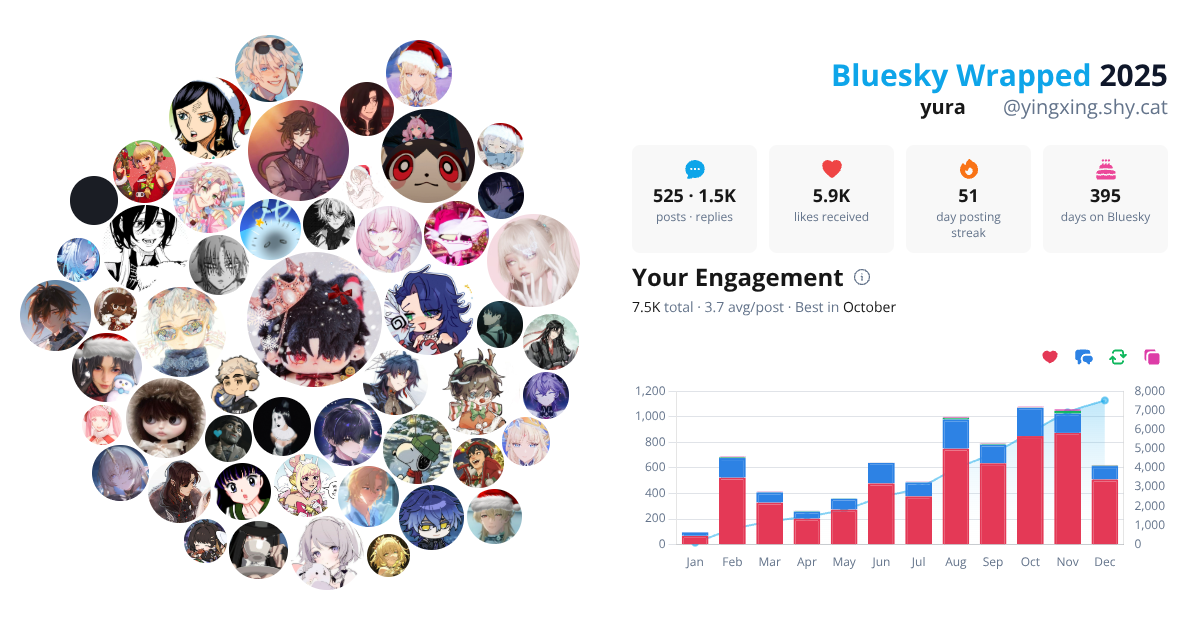 Your Bluesky Wrapped 2025 preview