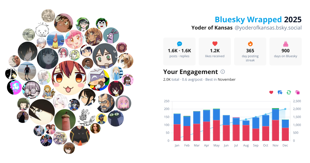 Your Bluesky Wrapped 2025 preview