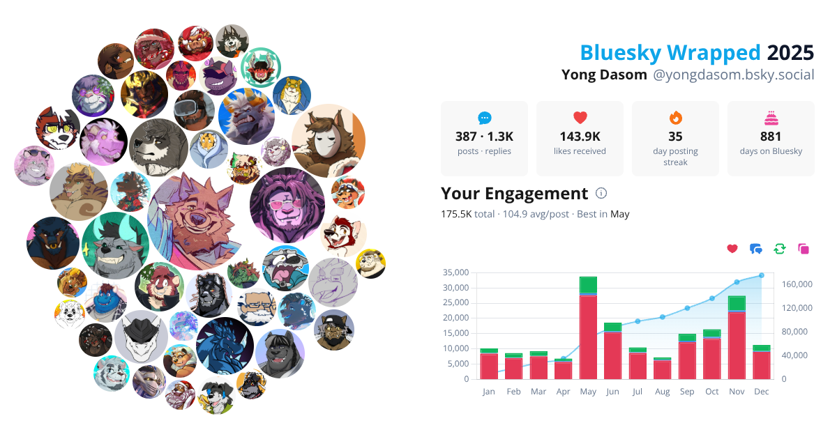 Your Bluesky Wrapped 2025 preview