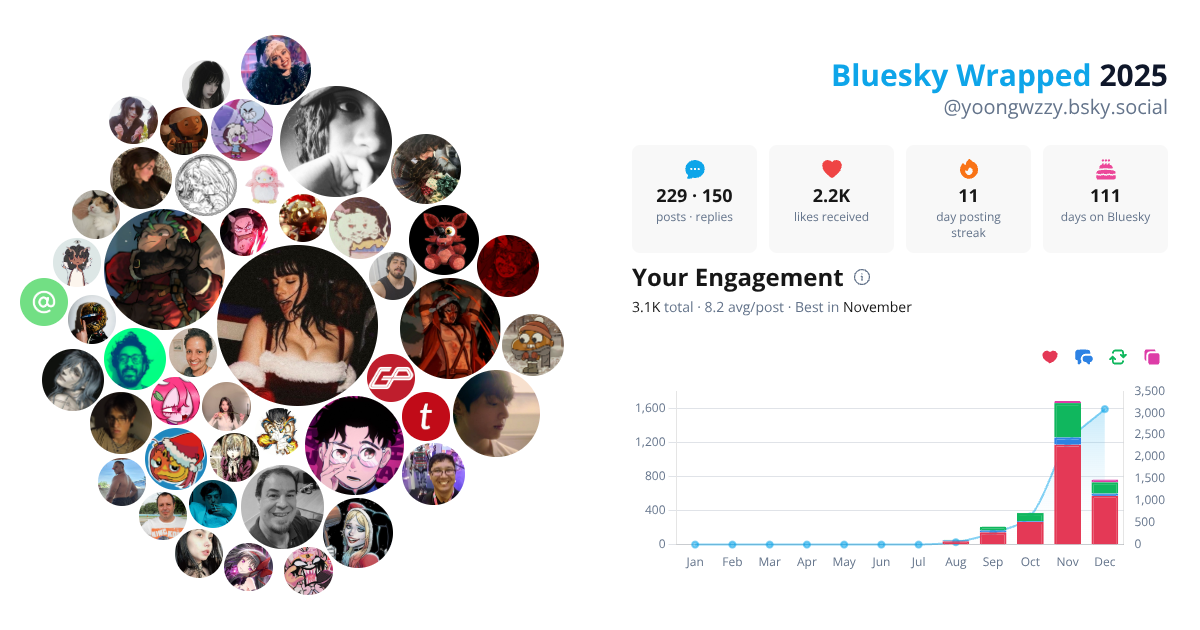 Your Bluesky Wrapped 2025 preview