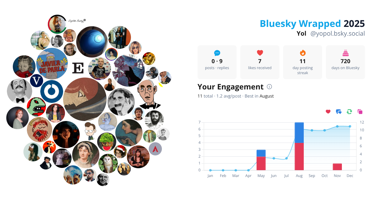 Your Bluesky Wrapped 2025 preview