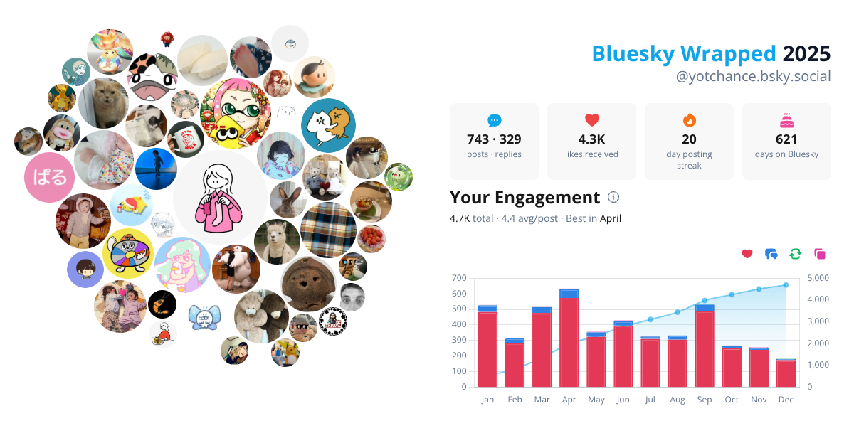 Your Bluesky Wrapped 2025 preview