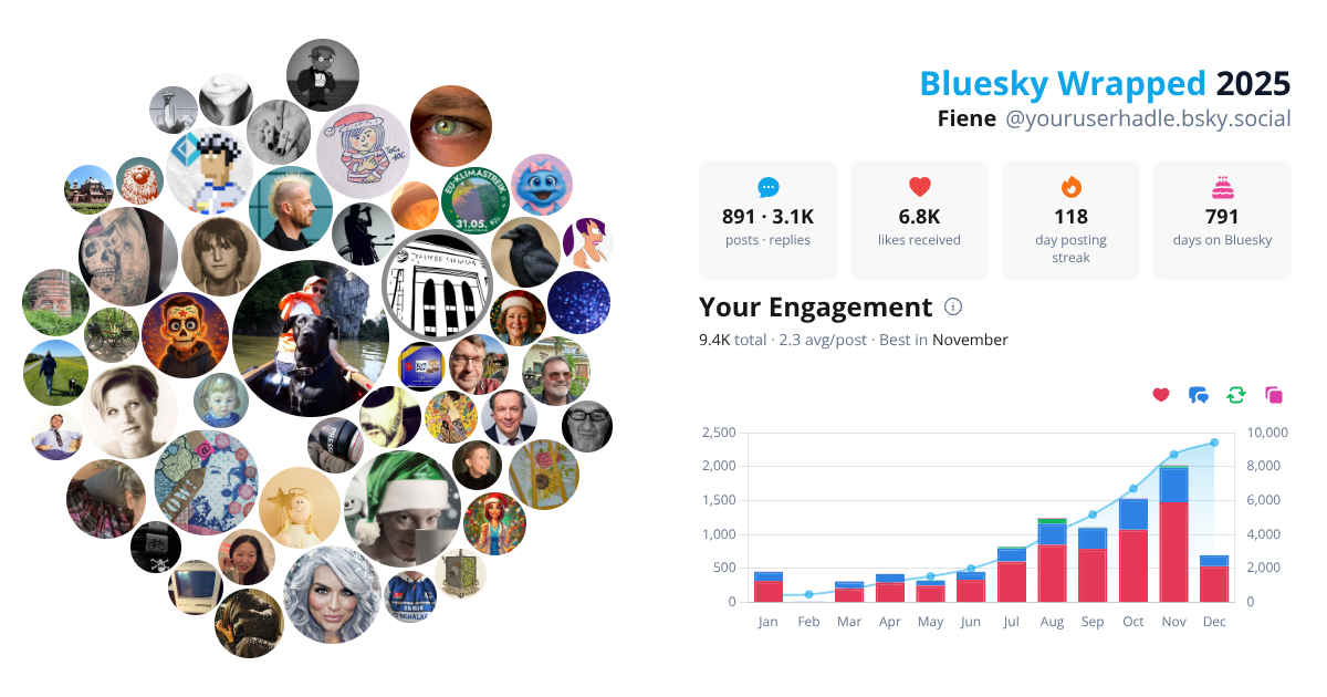 Your Bluesky Wrapped 2025 preview