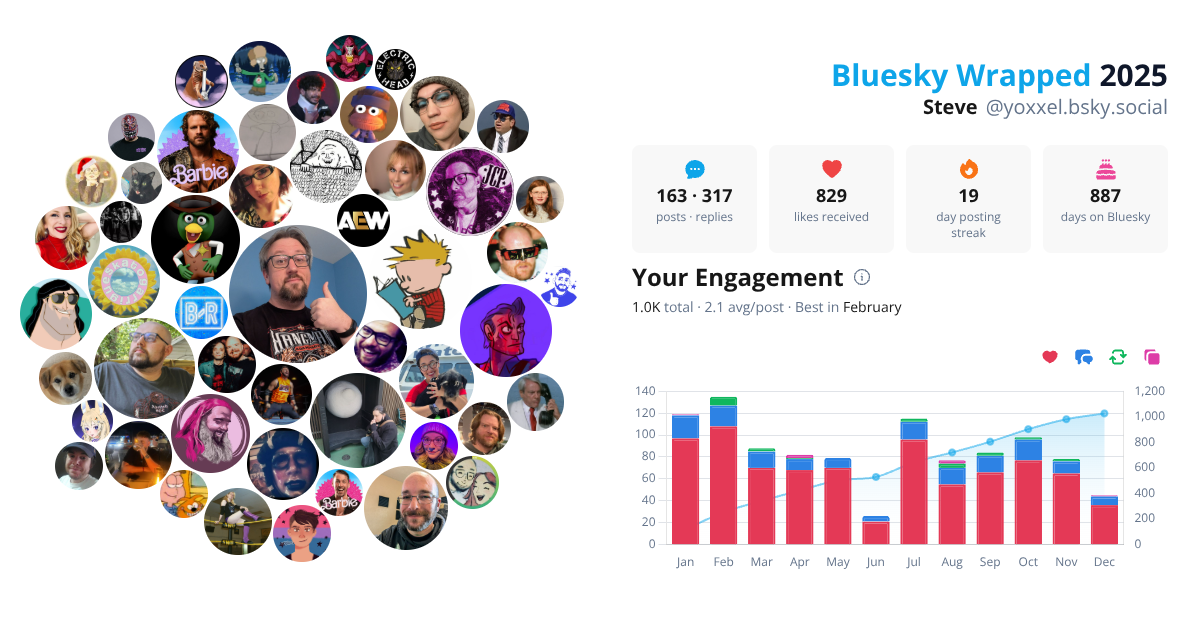 Your Bluesky Wrapped 2025 preview