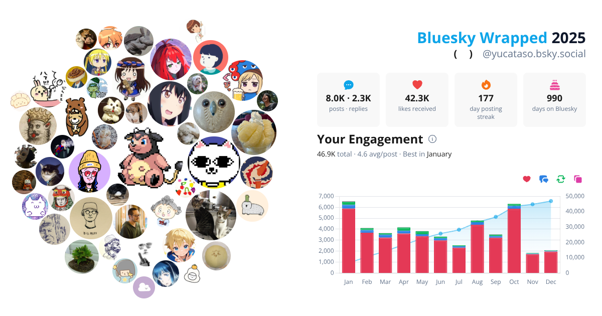Your Bluesky Wrapped 2025 preview