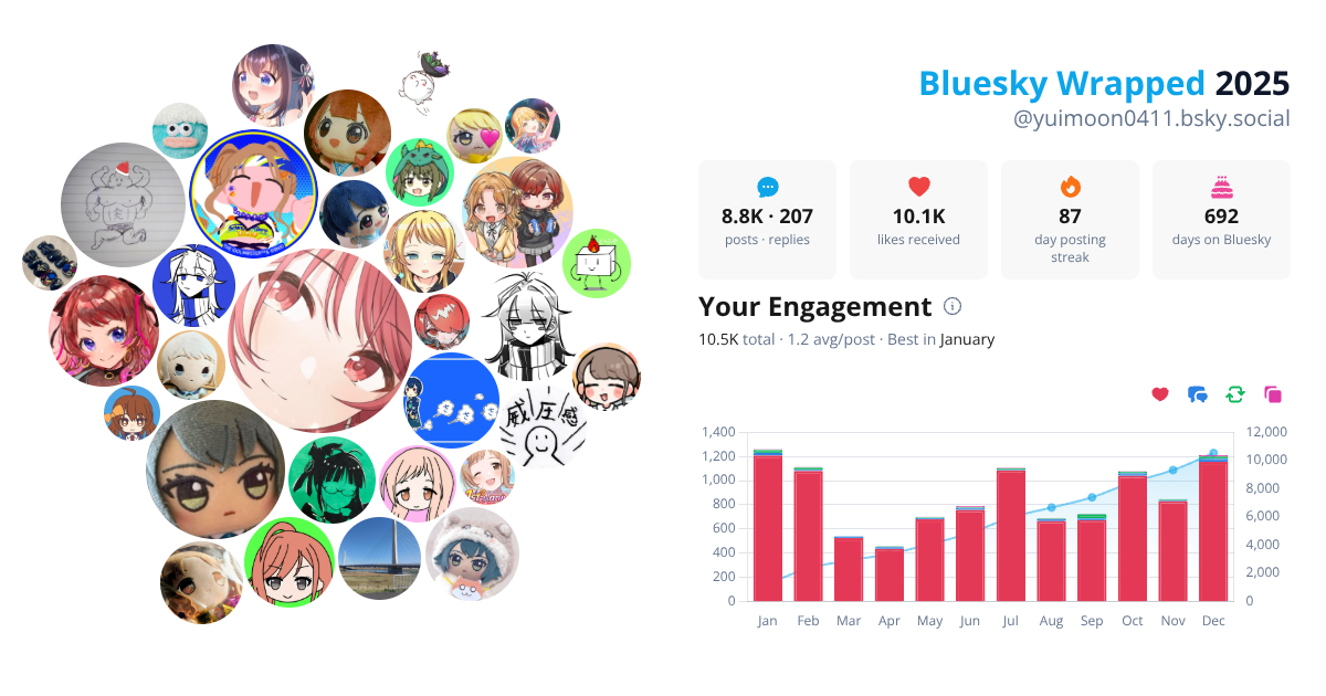 Your Bluesky Wrapped 2025 preview