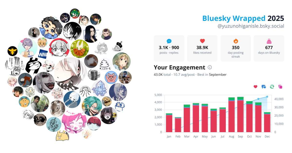 Your Bluesky Wrapped 2025 preview