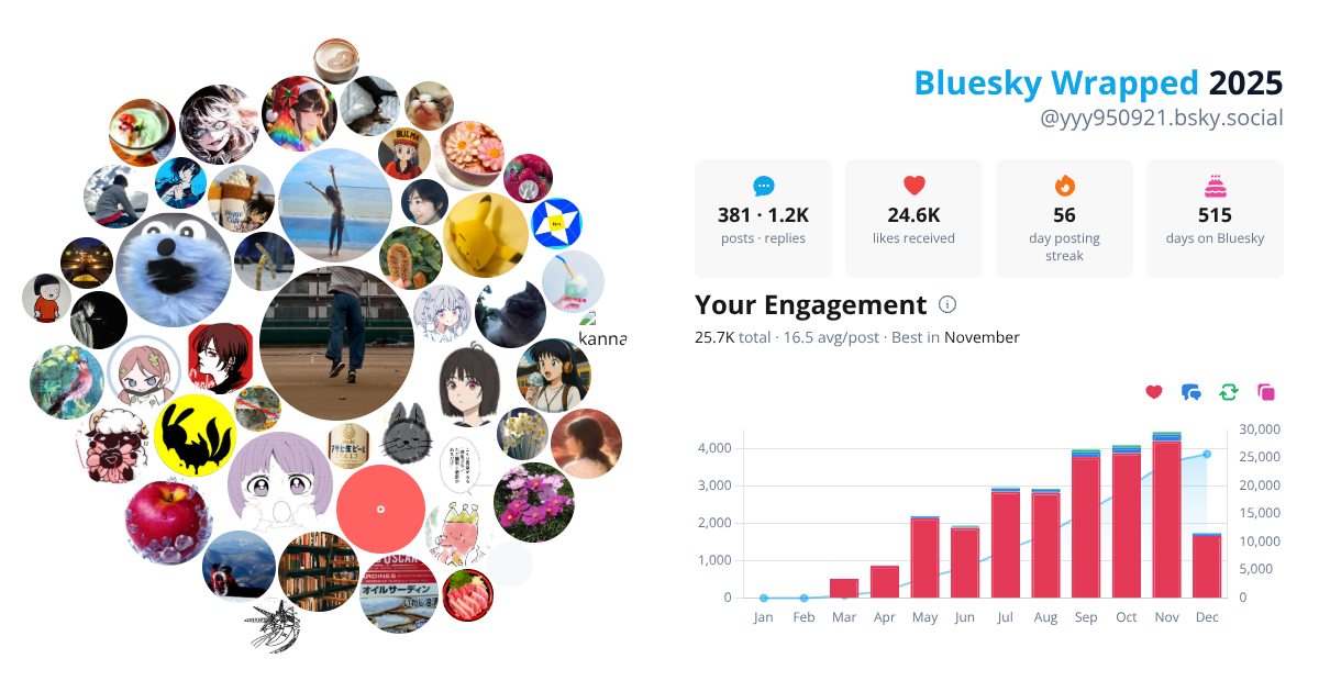 Your Bluesky Wrapped 2025 preview