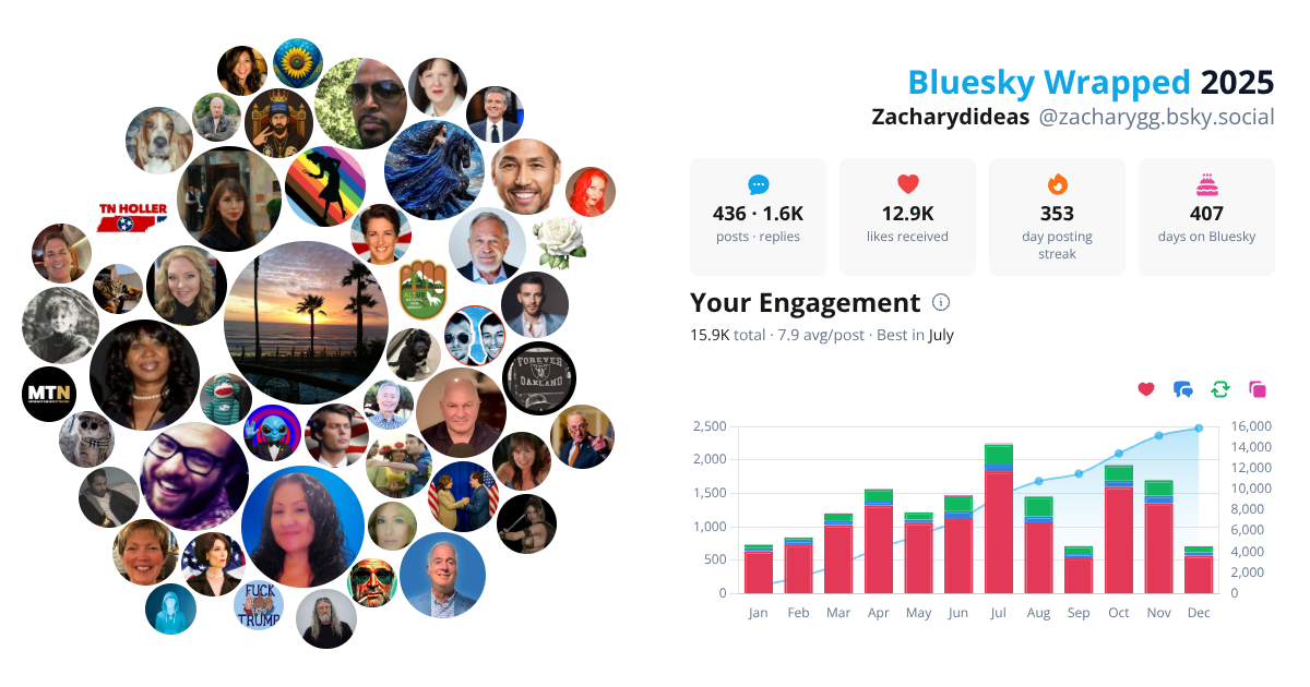 Your Bluesky Wrapped 2025 preview