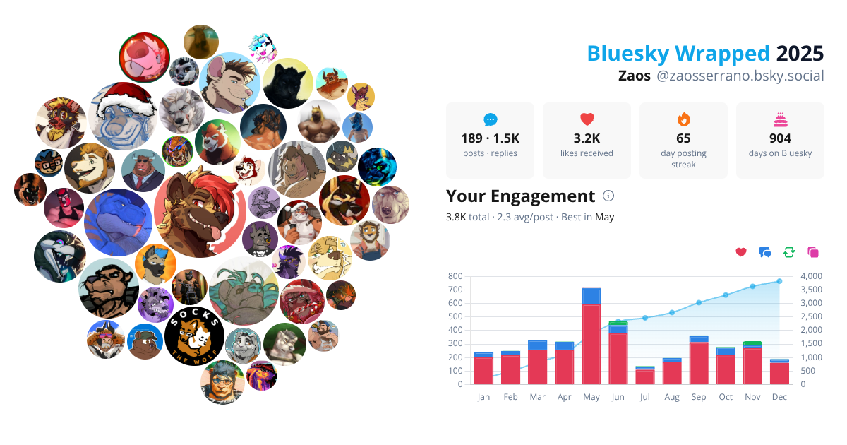 Your Bluesky Wrapped 2025 preview