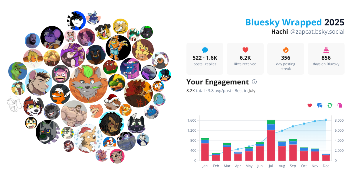 Your Bluesky Wrapped 2025 preview