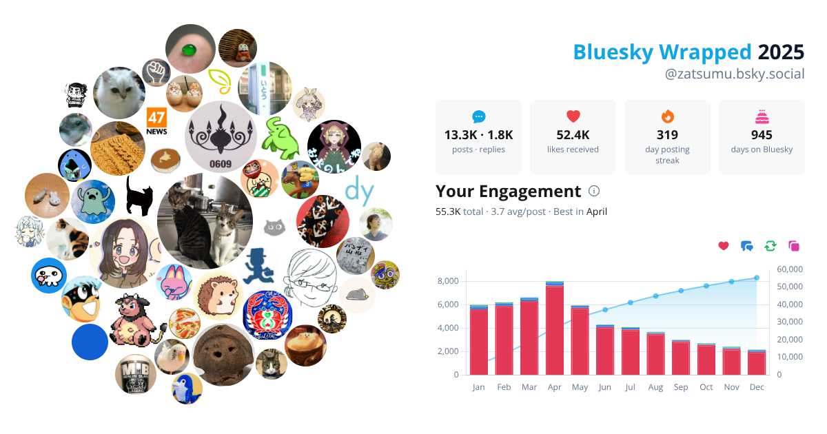 Your Bluesky Wrapped 2025 preview