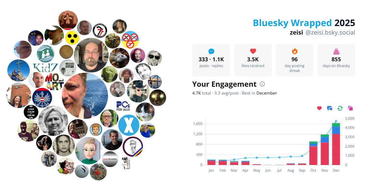 Your Bluesky Wrapped 2025 preview