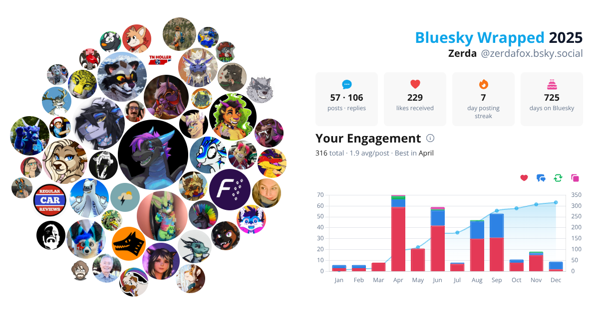 Your Bluesky Wrapped 2025 preview