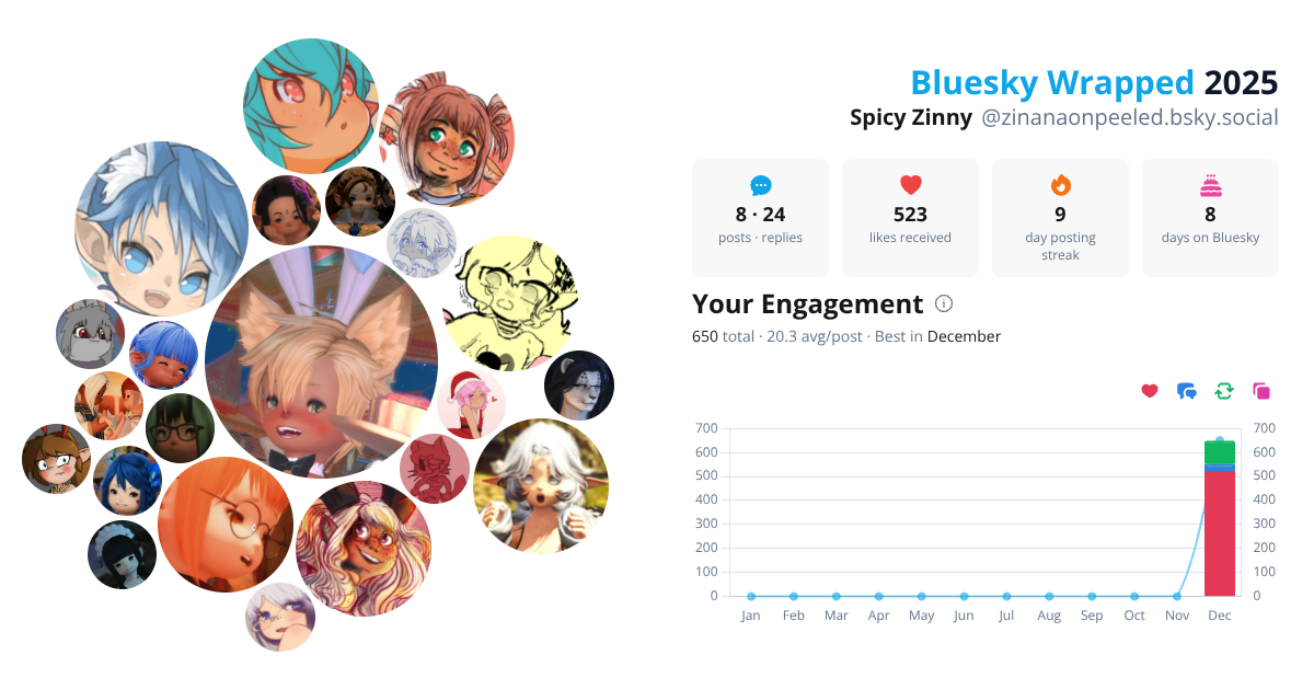 Your Bluesky Wrapped 2025 preview