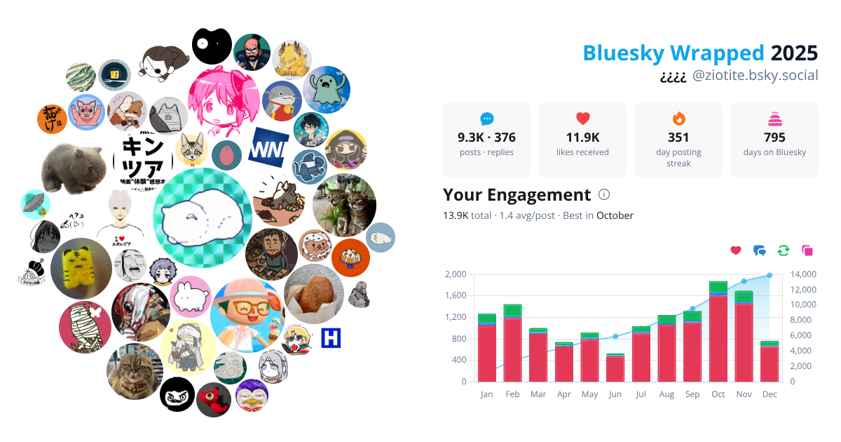 Your Bluesky Wrapped 2025 preview