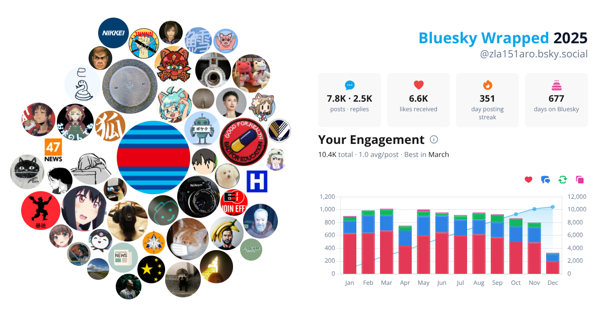 Your Bluesky Wrapped 2025 preview
