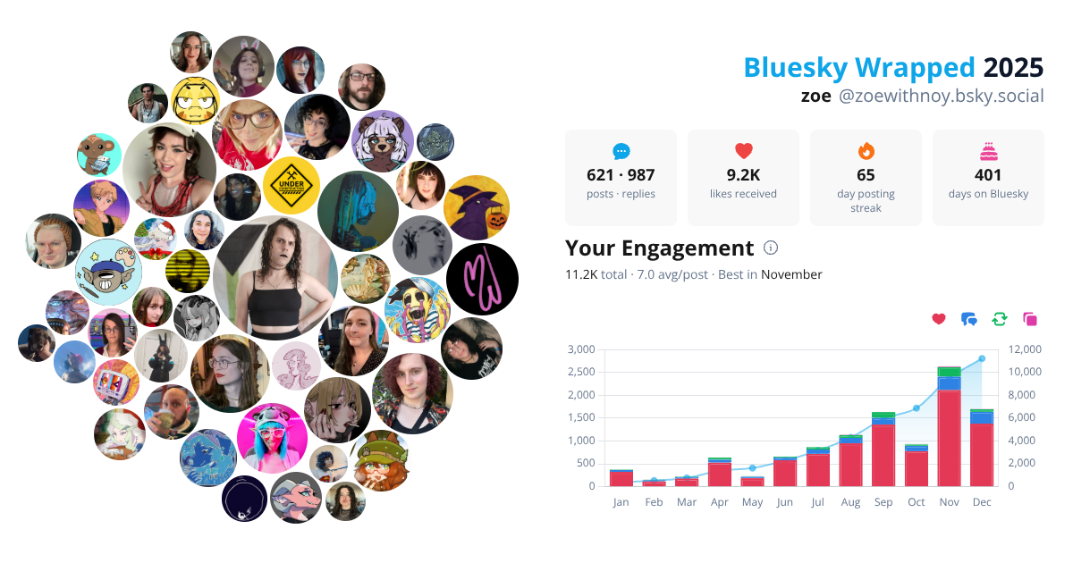 Your Bluesky Wrapped 2025 preview