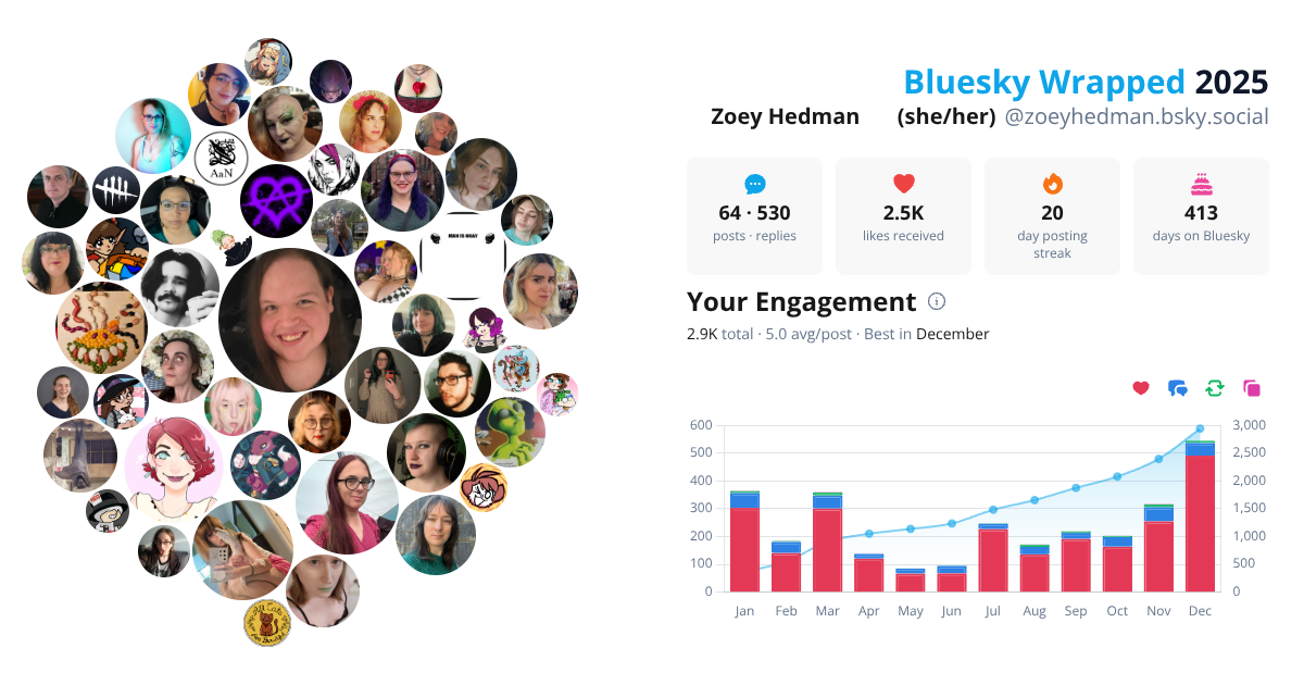 Your Bluesky Wrapped 2025 preview