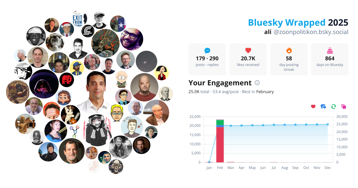 Your Bluesky Wrapped 2025 preview