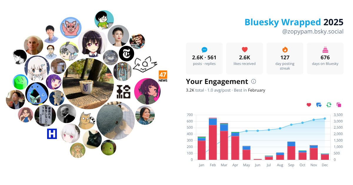 Your Bluesky Wrapped 2025 preview