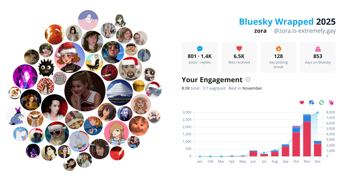 Your Bluesky Wrapped 2025 preview