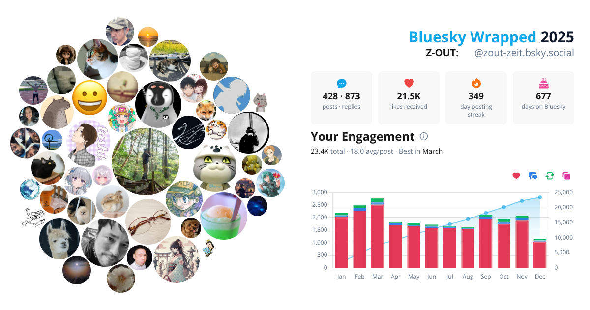 Your Bluesky Wrapped 2025 preview
