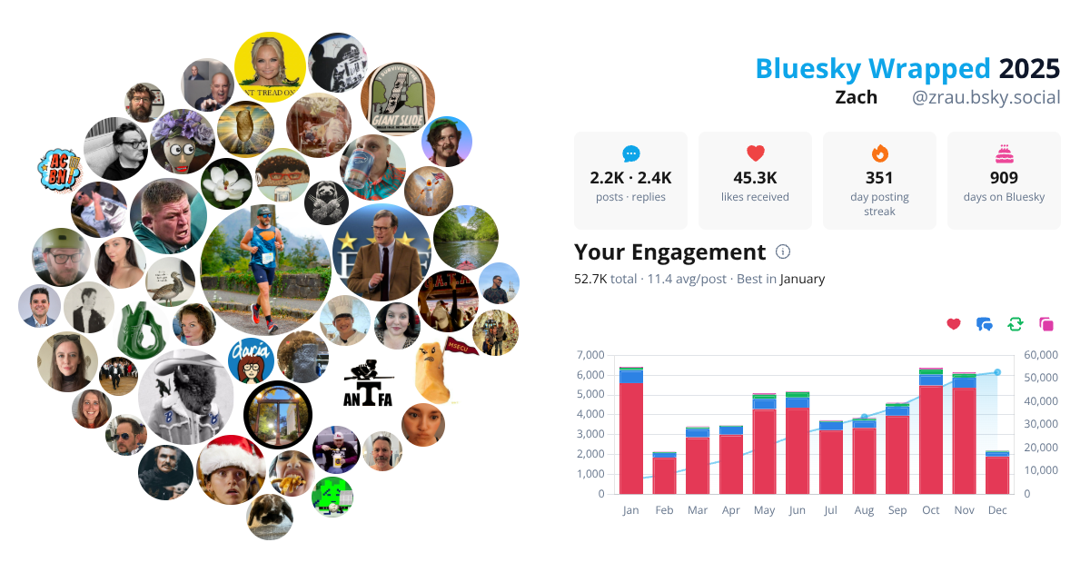 Your Bluesky Wrapped 2025 preview