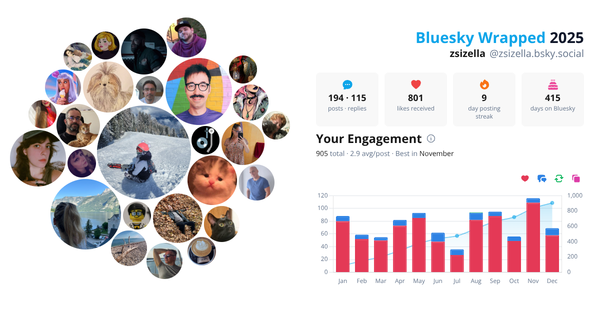 Your Bluesky Wrapped 2025 preview