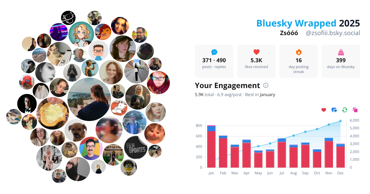 Your Bluesky Wrapped 2025 preview