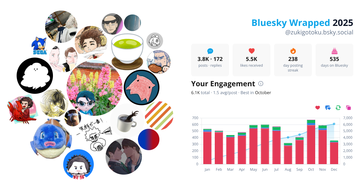 Your Bluesky Wrapped 2025 preview
