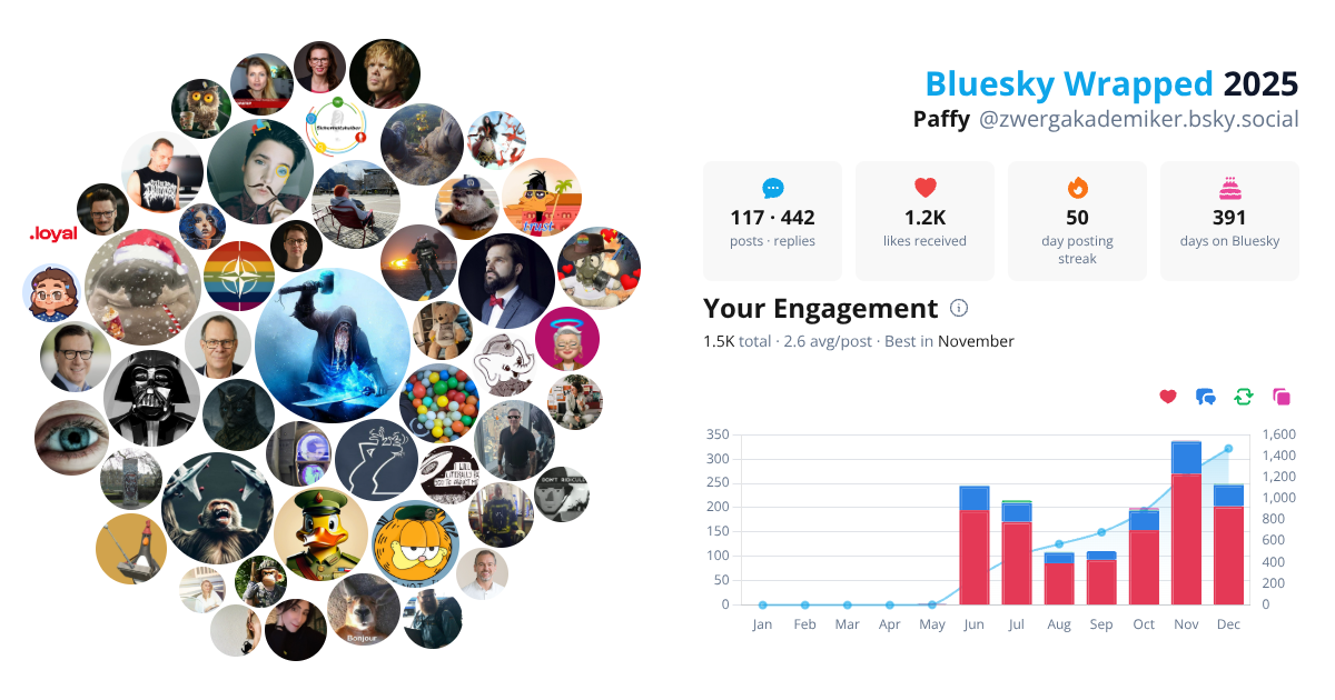 Your Bluesky Wrapped 2025 preview