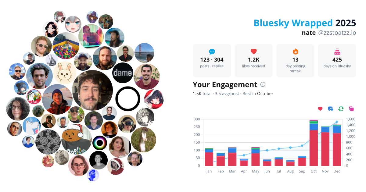 Your Bluesky Wrapped 2025 preview